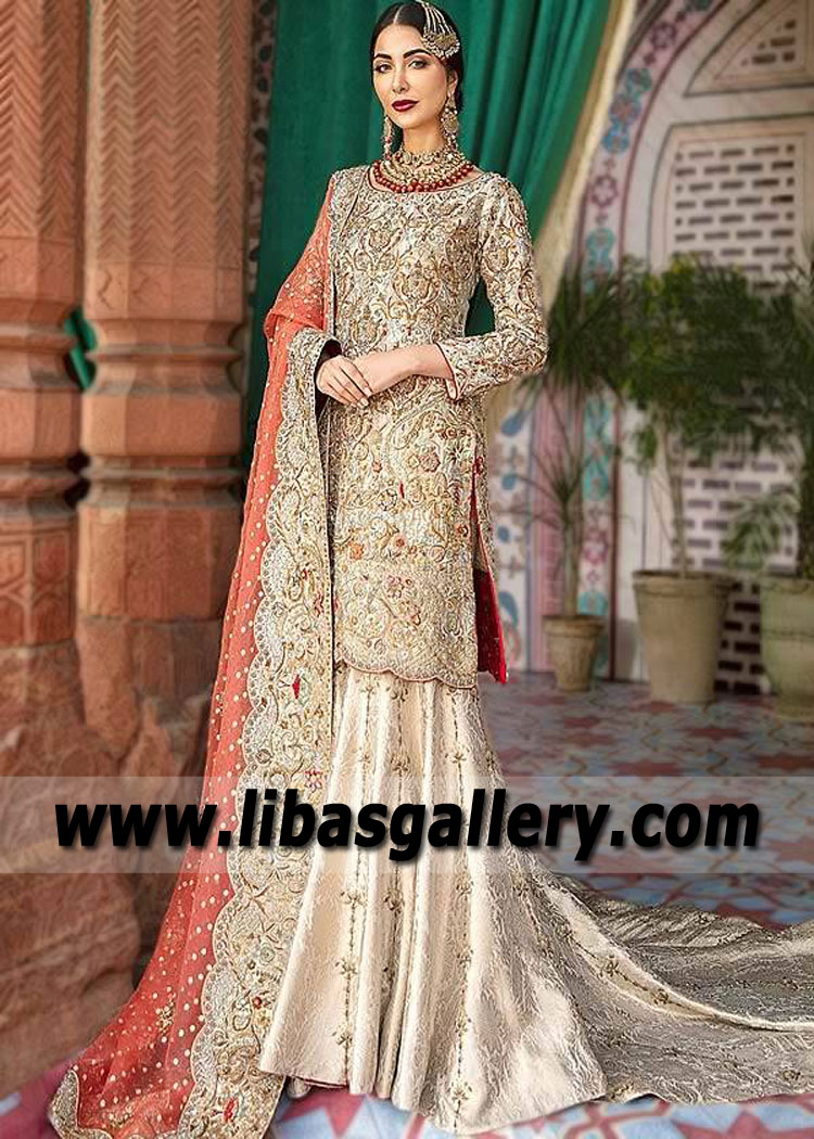 Latest Reception Dress Farmington Hills Michigan USA Shamsha Hashwani Bridal Dresses for Reception
