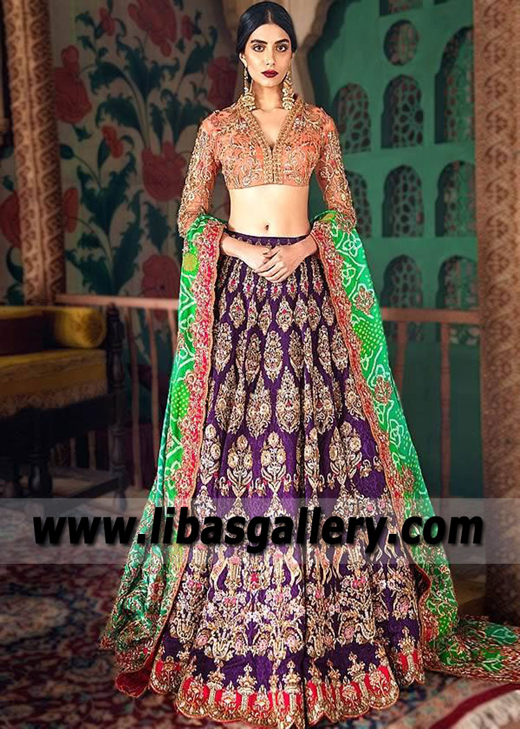 Tomato Purple Fiora Lehenga Choli