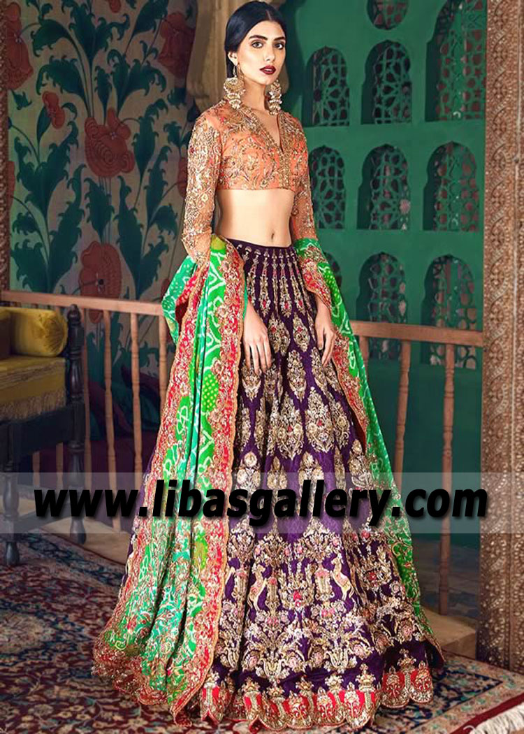 Tomato Purple Fiora Lehenga Choli