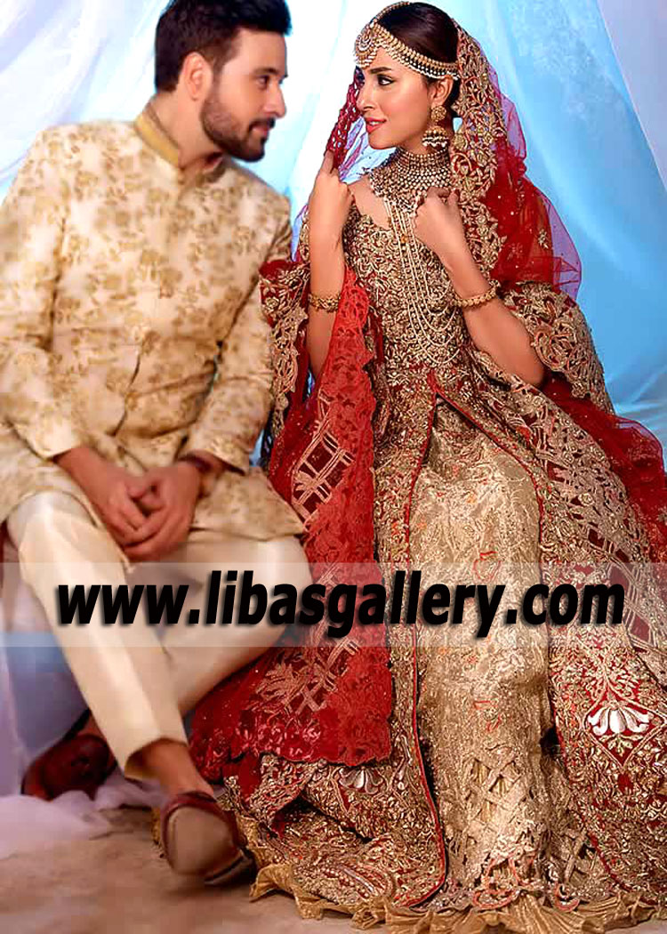 Carnelian Myrtus Bridal Lehenga