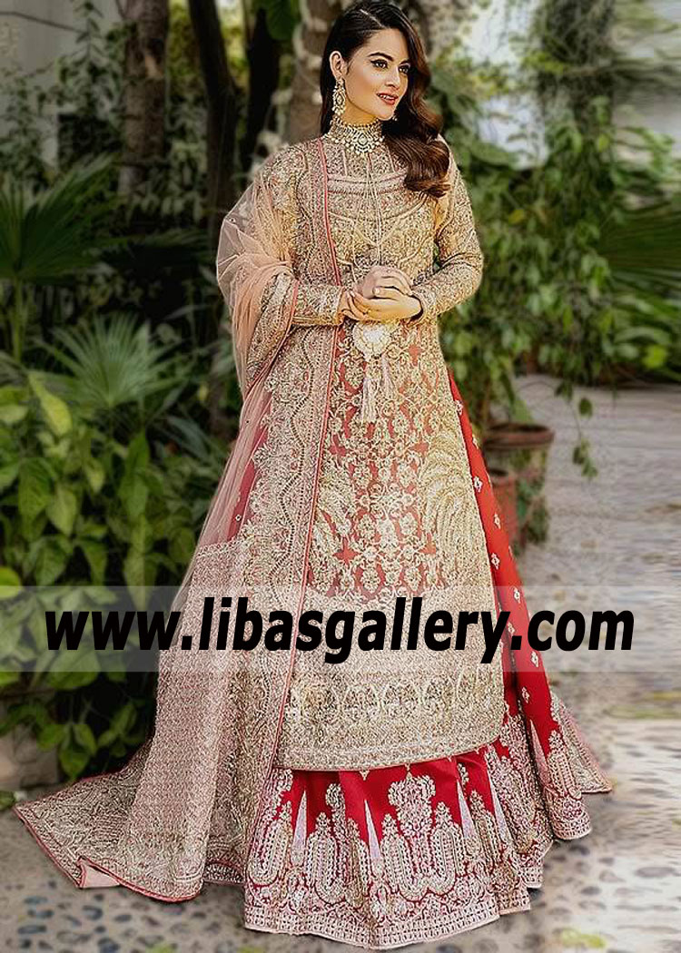 Apricot Red Haydn Bridal Dress