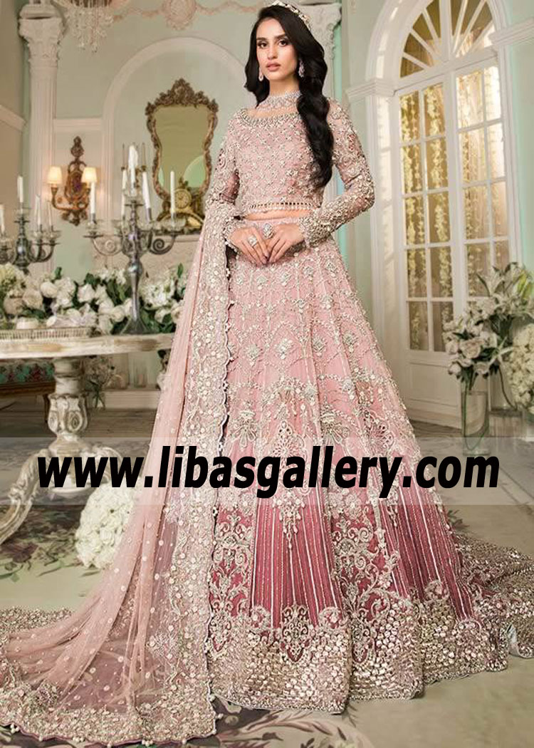 The Prettiest Pink Cameron Bridal Lehenga Dress