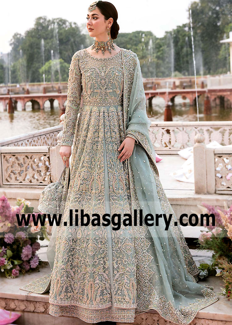 Crystal Blue Daisy Bridal Maxi