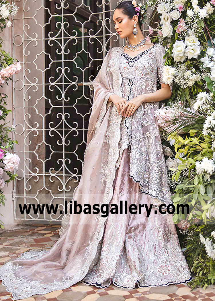 Mauve Wisteria Wedding Reception Anarkali