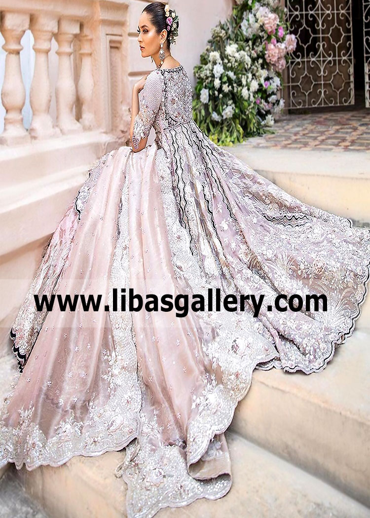 Mauve Wisteria Wedding Reception Anarkali