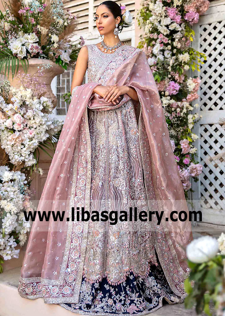 Mauvelous Tulipa Reception Anarkali Lehenga