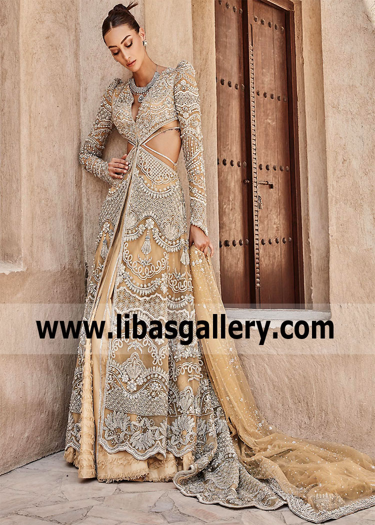 Pakistani Bridal Maxi Lehenga for Walima Arlington Virgina USA Bridal Lehenga for Reception
