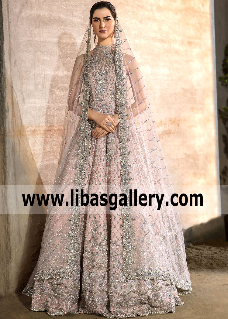 Lavender Blush Alocasia Bridal Maxi