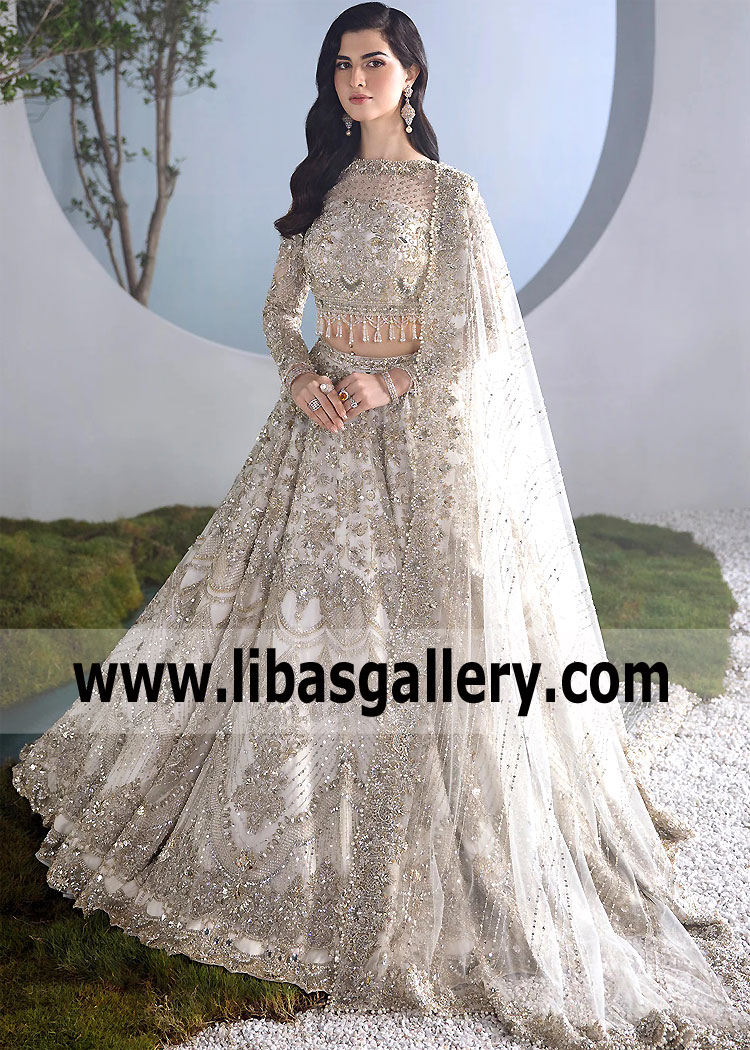 White Merwilla Bridal Lehenga Choli