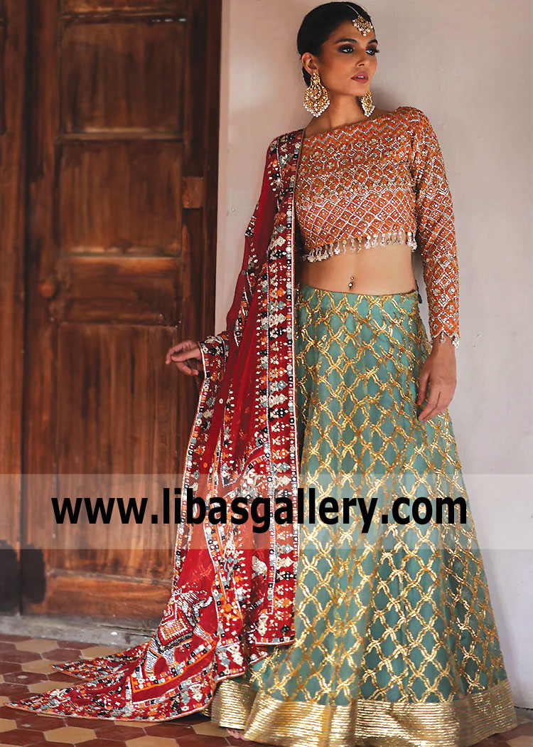 Multi Fleur Bridal Lehenga Choli