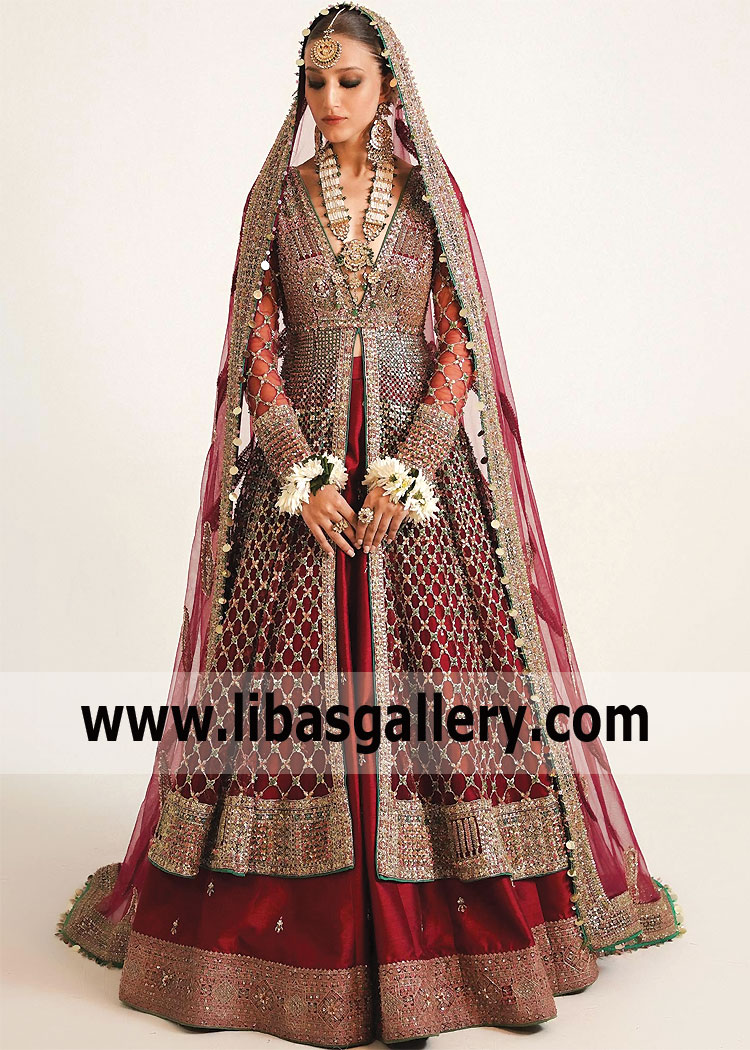 OU Crimson Dahlia Bridal Pishwas Collection