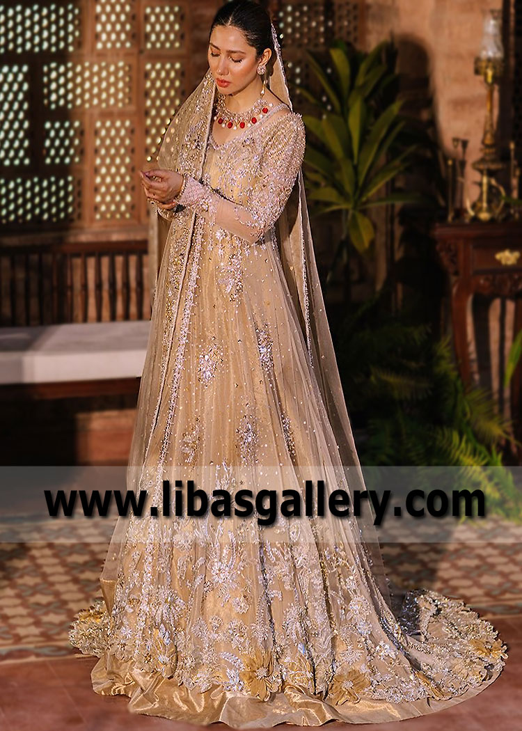 BurlyWood Fleur Walima Bridal Dress