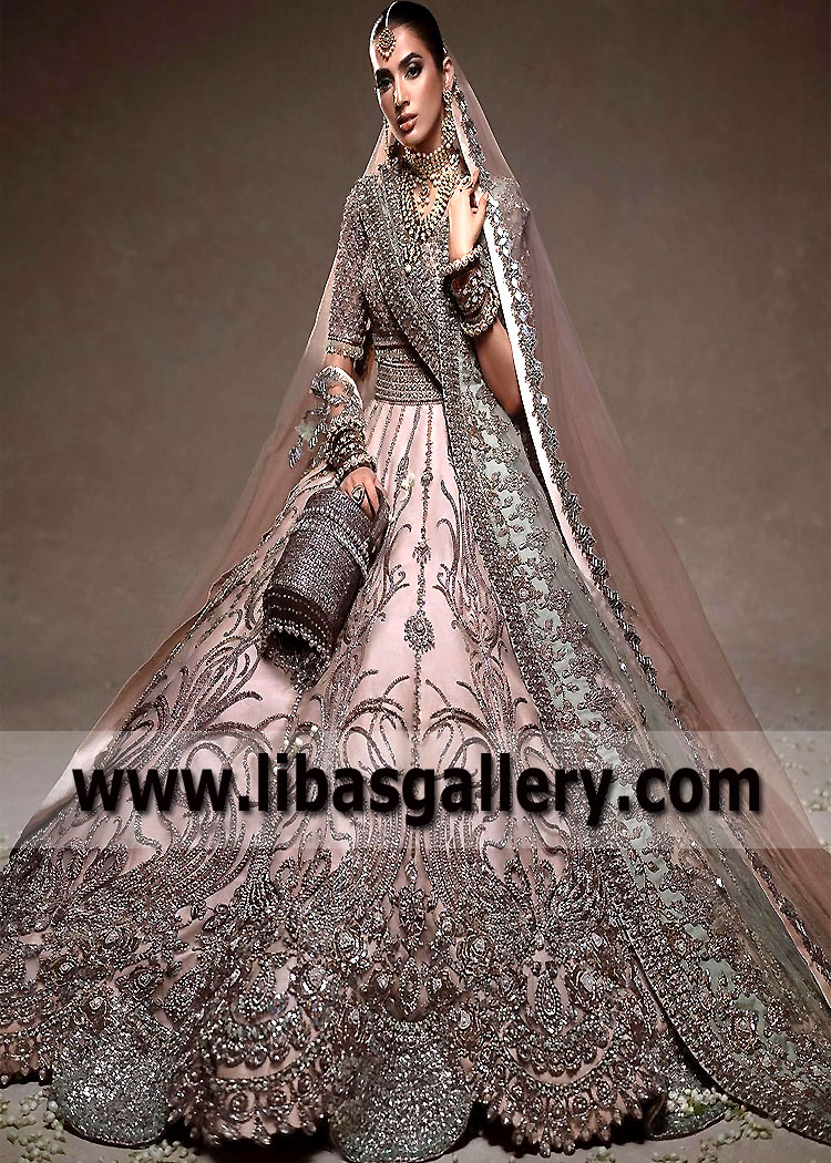 Champagne Pink Carnation Lehenga Choli