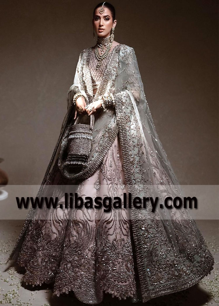 Champagne Pink Carnation Lehenga Choli