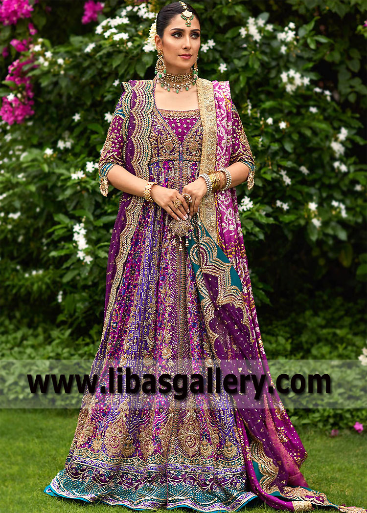 Byzantium Florencia kalidaar Bridal Pishwas