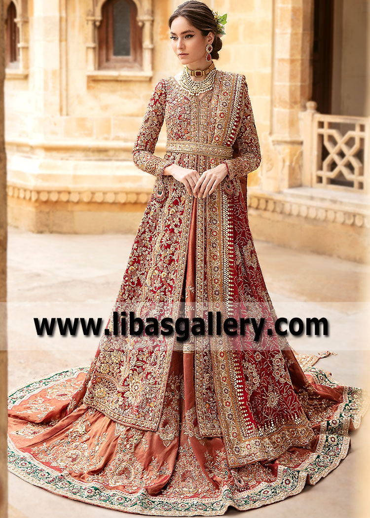 Royal Red Merion Wedding Lehenga