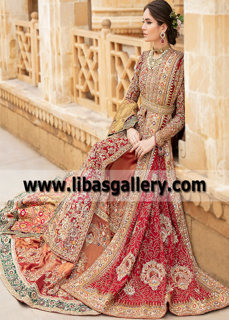 Royal Red Merion Wedding Lehenga