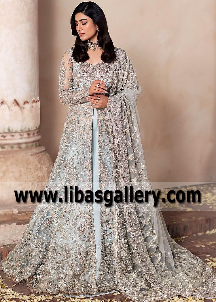 Dream Blue Peony Wedding Maxi