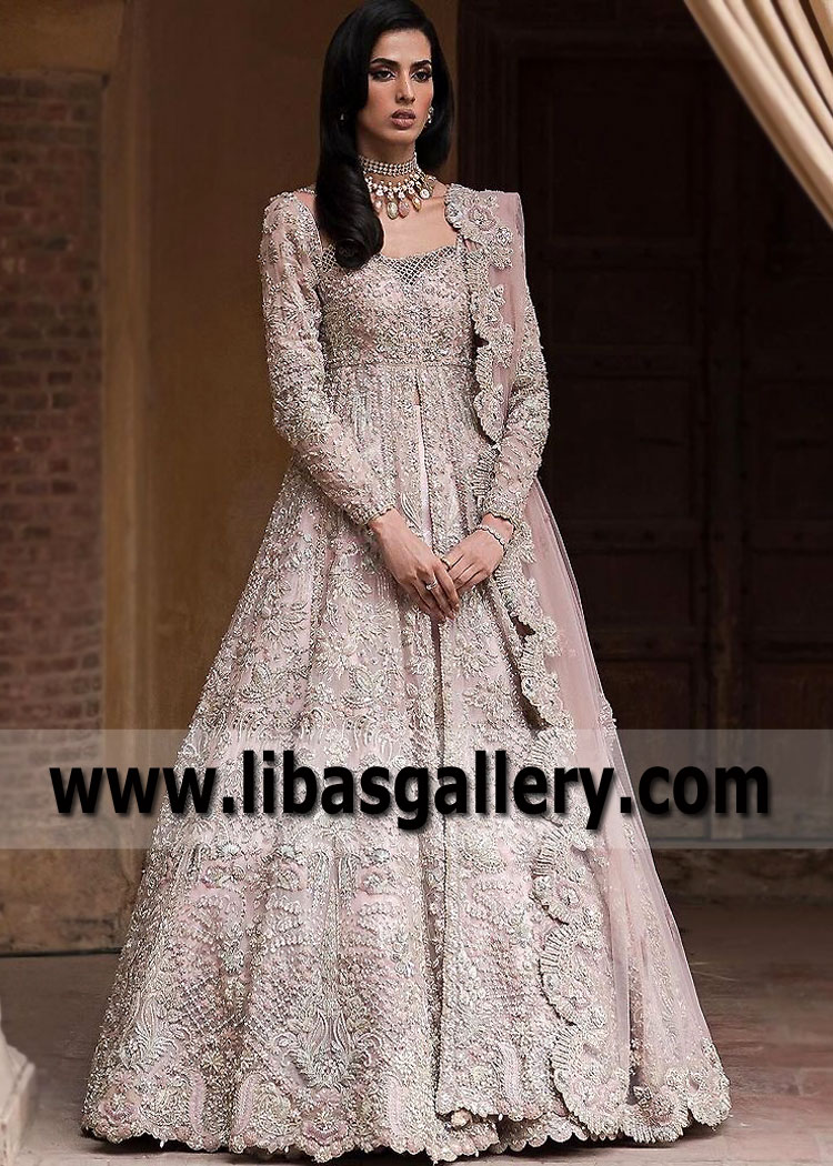 Queen Pink Lupine Wedding Lehenga
