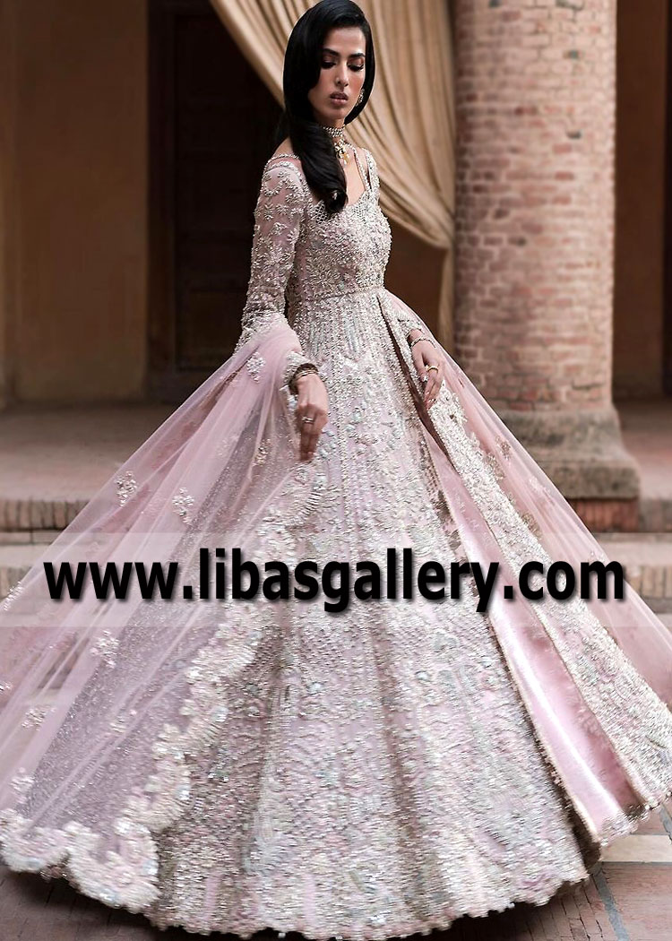 Queen Pink Lupine Wedding Lehenga