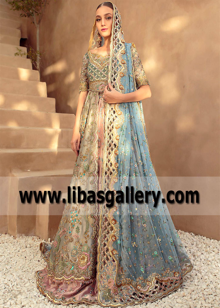Glaucous Mauvelous Wedding Gown For Engagement