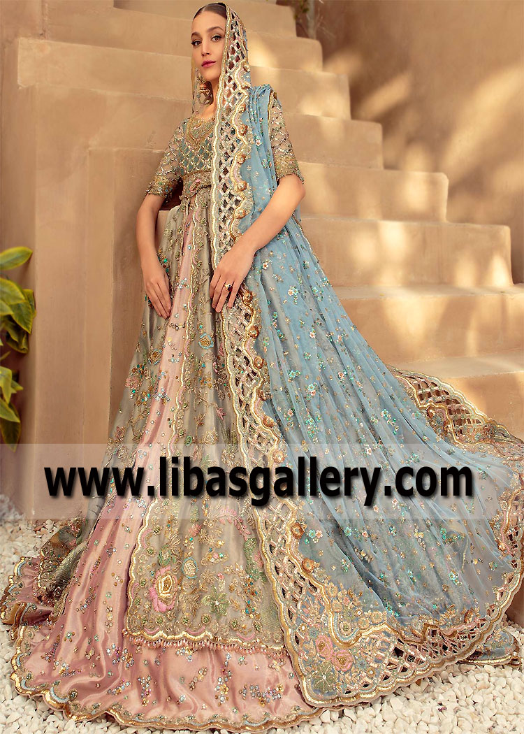 Glaucous Mauvelous Wedding Gown For Engagement