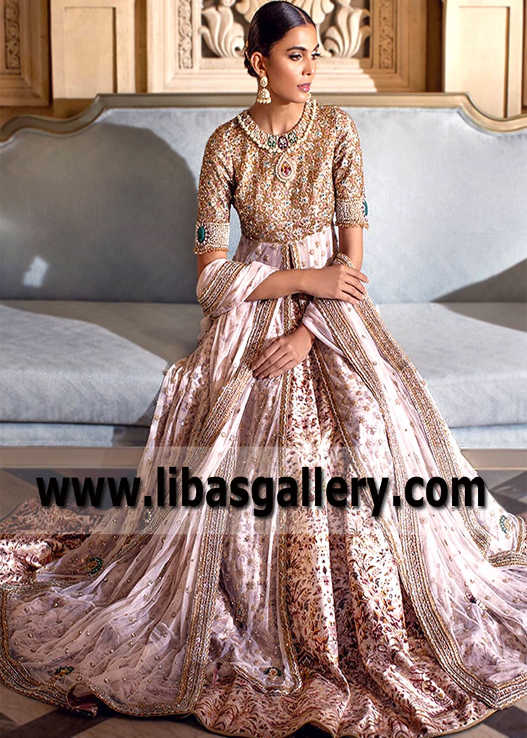 Snow Plum Cafe au Lait Royal Wedding Pishwas