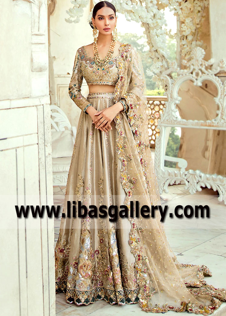 Desert Tan Helenium Bridal Lehenga Choli