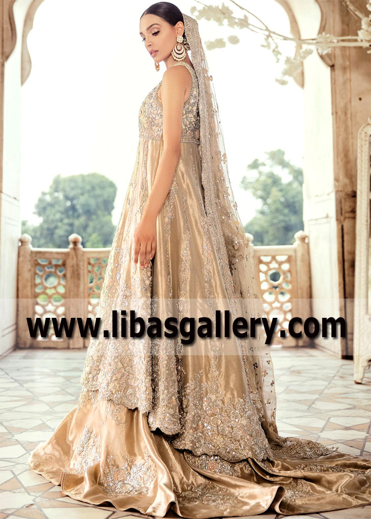 Golden Lucky Angel Lily Bridal Anarkali