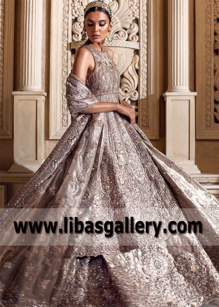 Sparkling Lavender Queen Of The Alps Bridal Lehenga