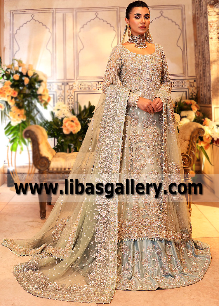 Fernwood Green Andradite Gown and Lehenga