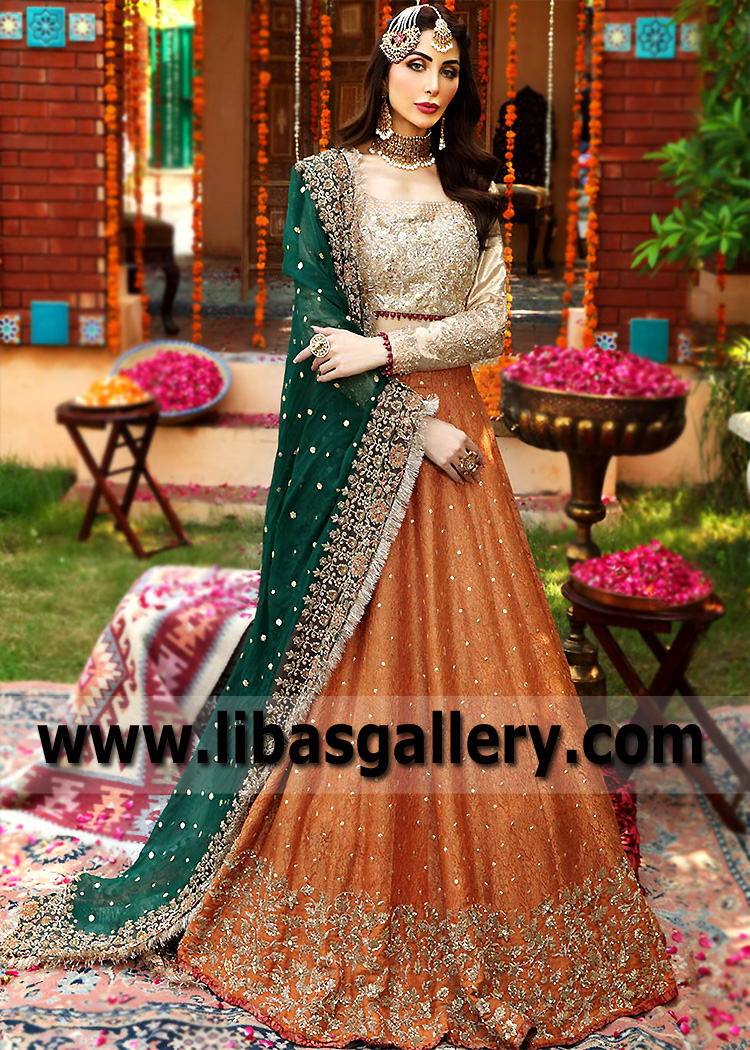 Sandy Brown Clinohumite Lehenga Choli