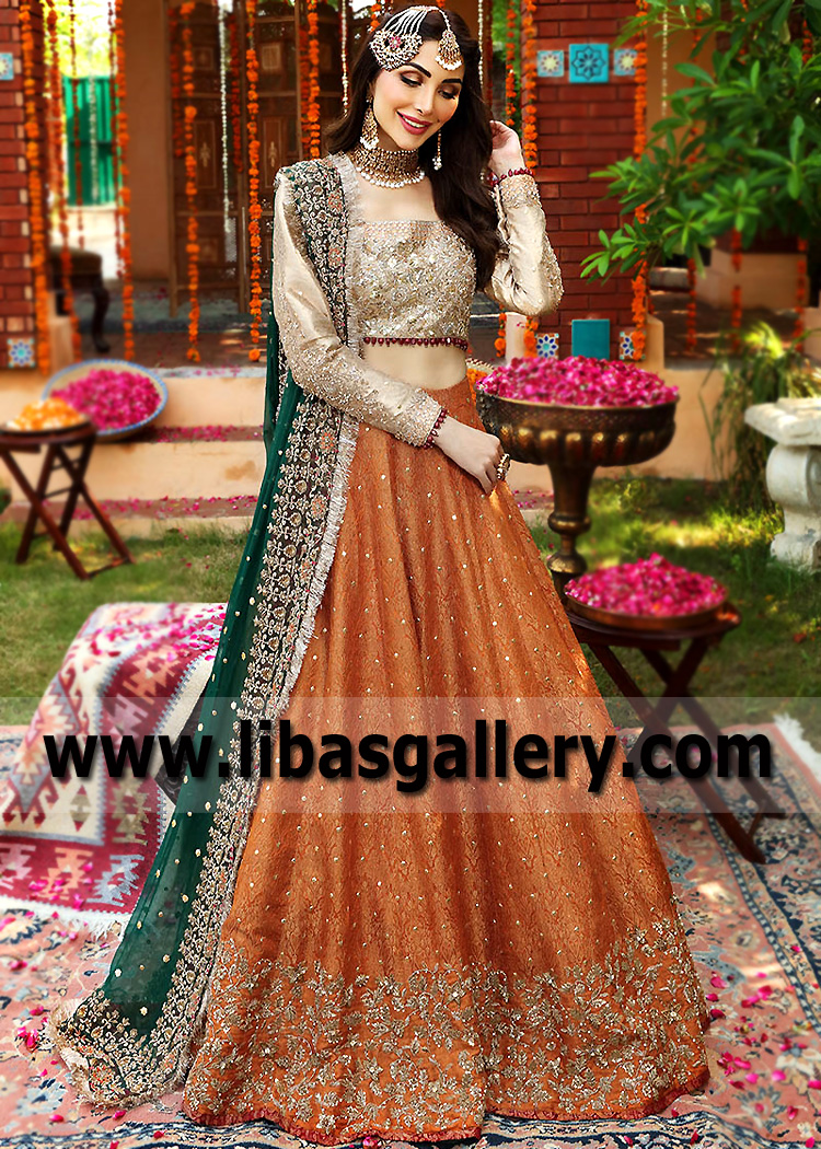 Sandy Brown Clinohumite Lehenga Choli