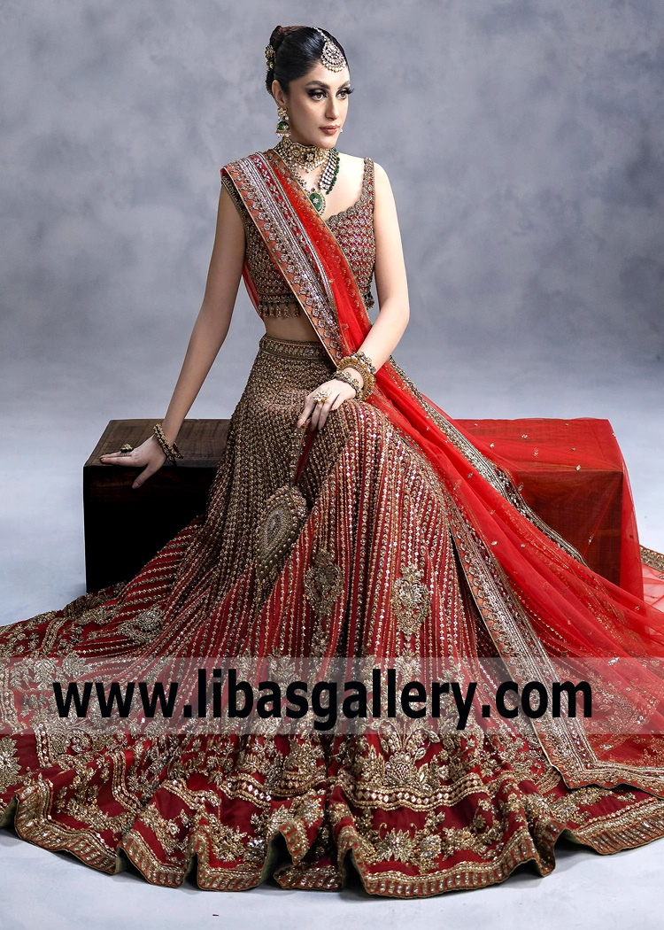 Deep Crimson Glory Alcea Lehenga Choli