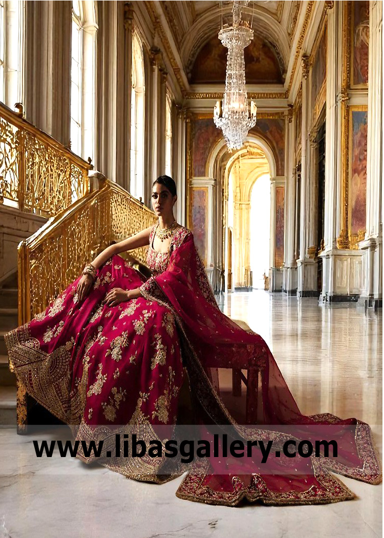 Pictorial Carmine Kalmia Lehenga Choli