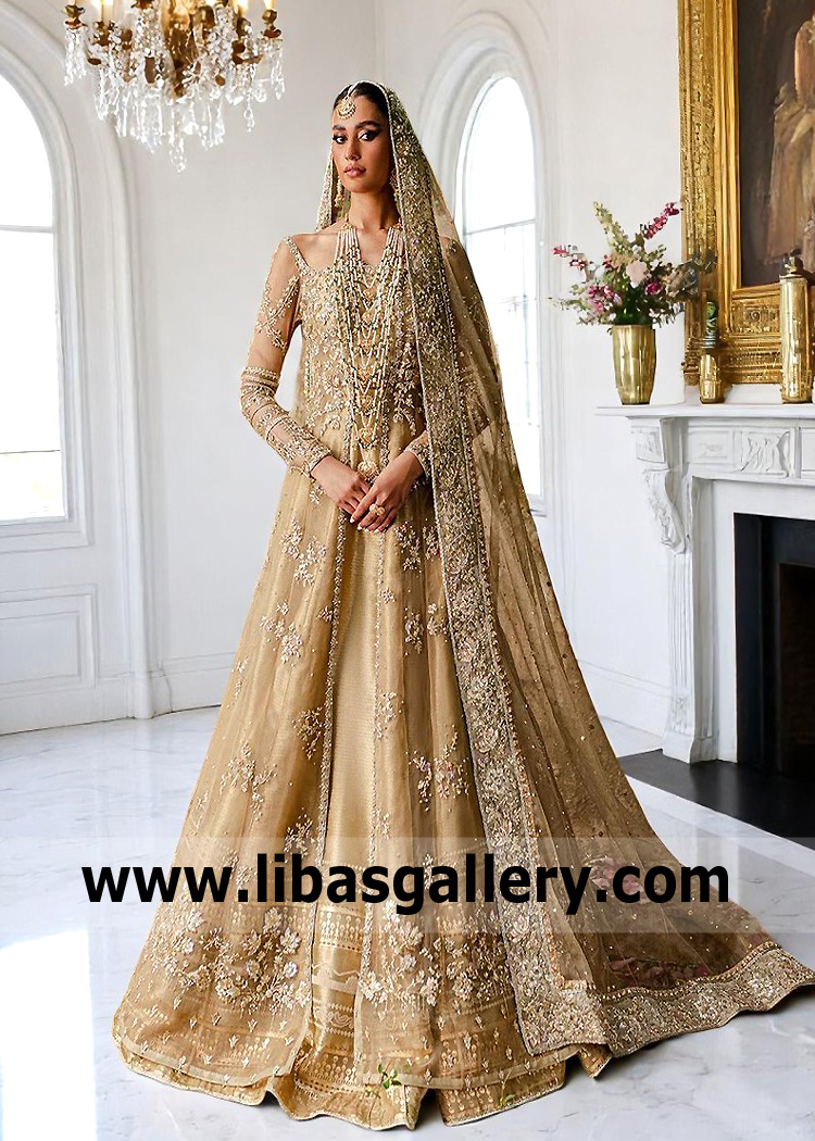 Luxurious Long Shirt and Lehenga Dresses New York City USA Latest Bridal Walima Dresses