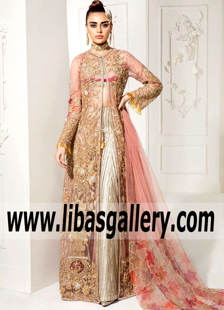 Glamorous Rose Gold Tansy Wedding Gown Dress for Bride