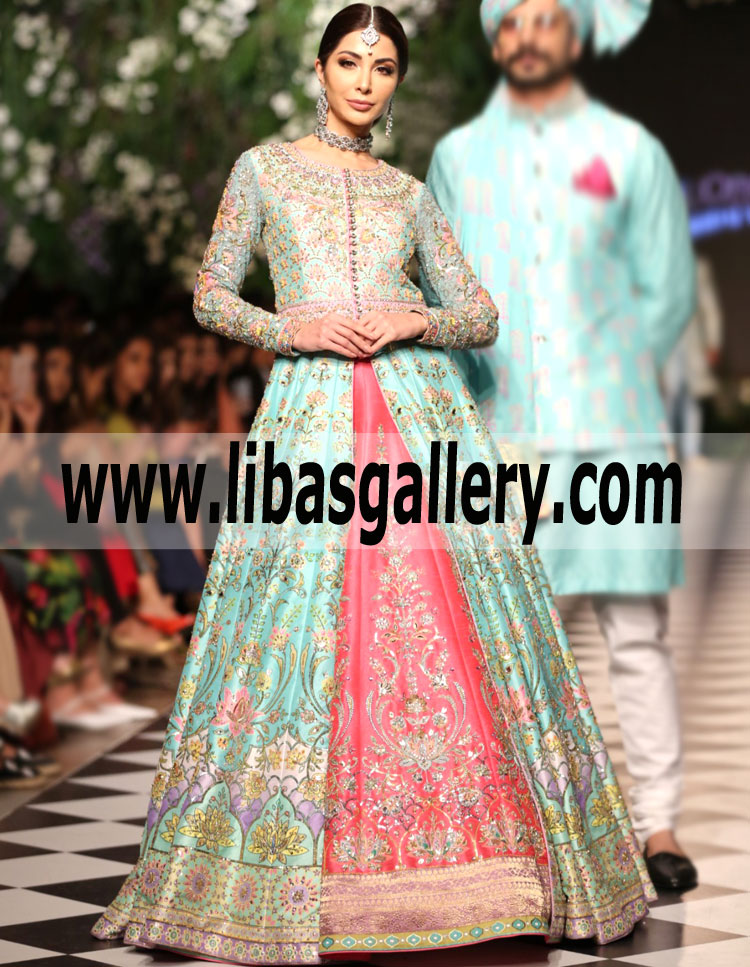 Breathtaking Cyan Valeria Wedding Gown