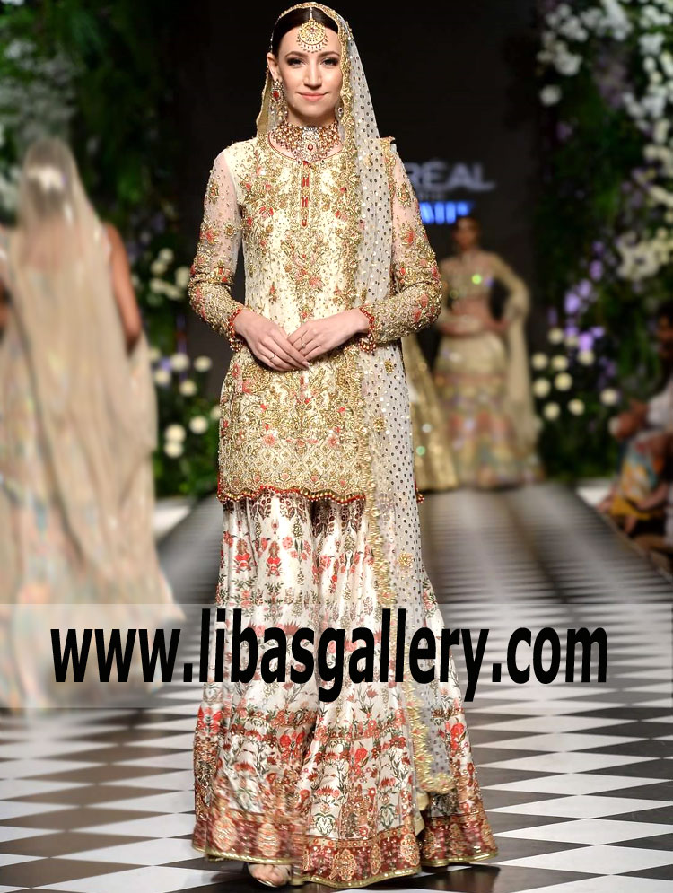 New Off White Irenee Wedding Gharara