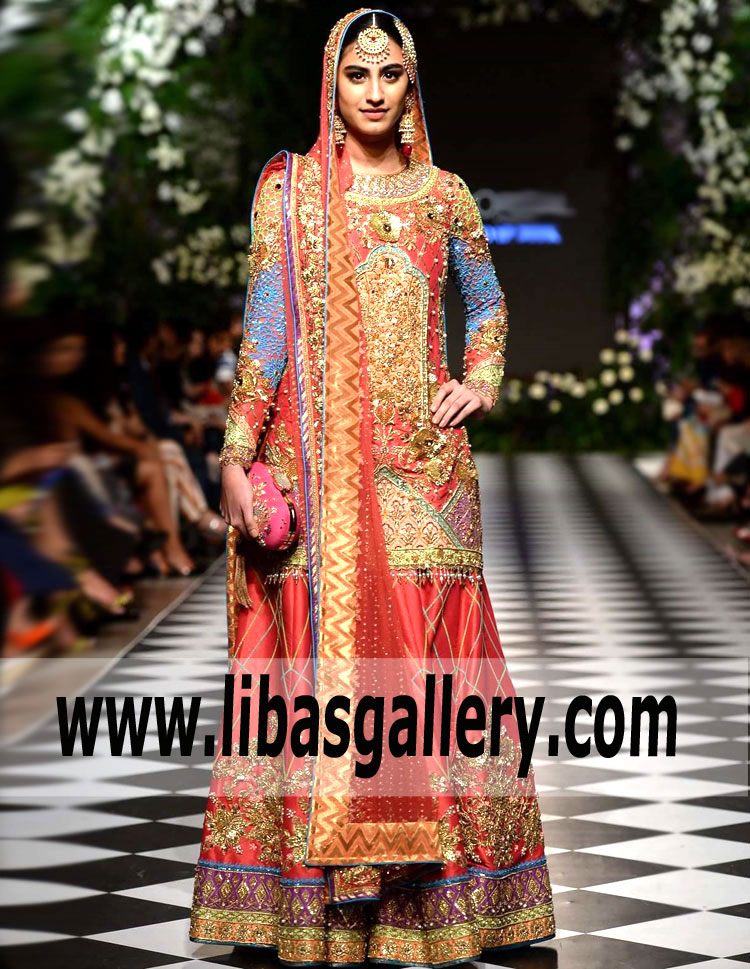 Deluxe Cardinal Fabiana Bridal Lehenga