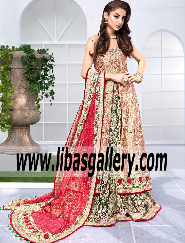 Romantic Style Alizarin Bridal Lehenga