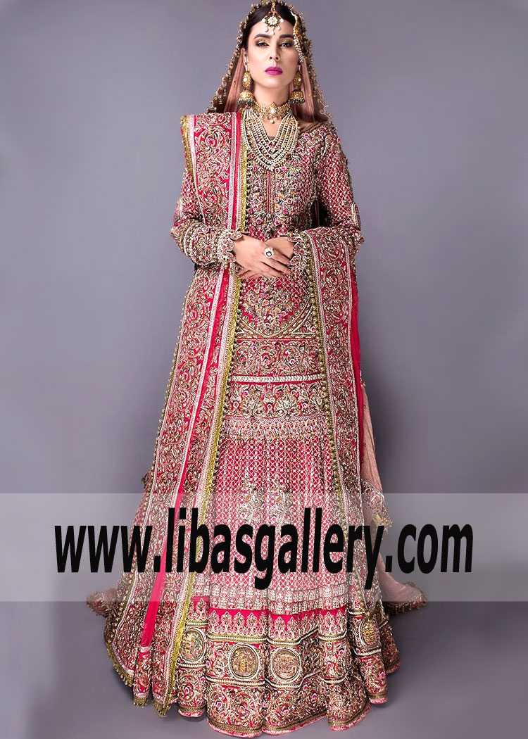 Classic Fall Romance Cardinal Lehenga