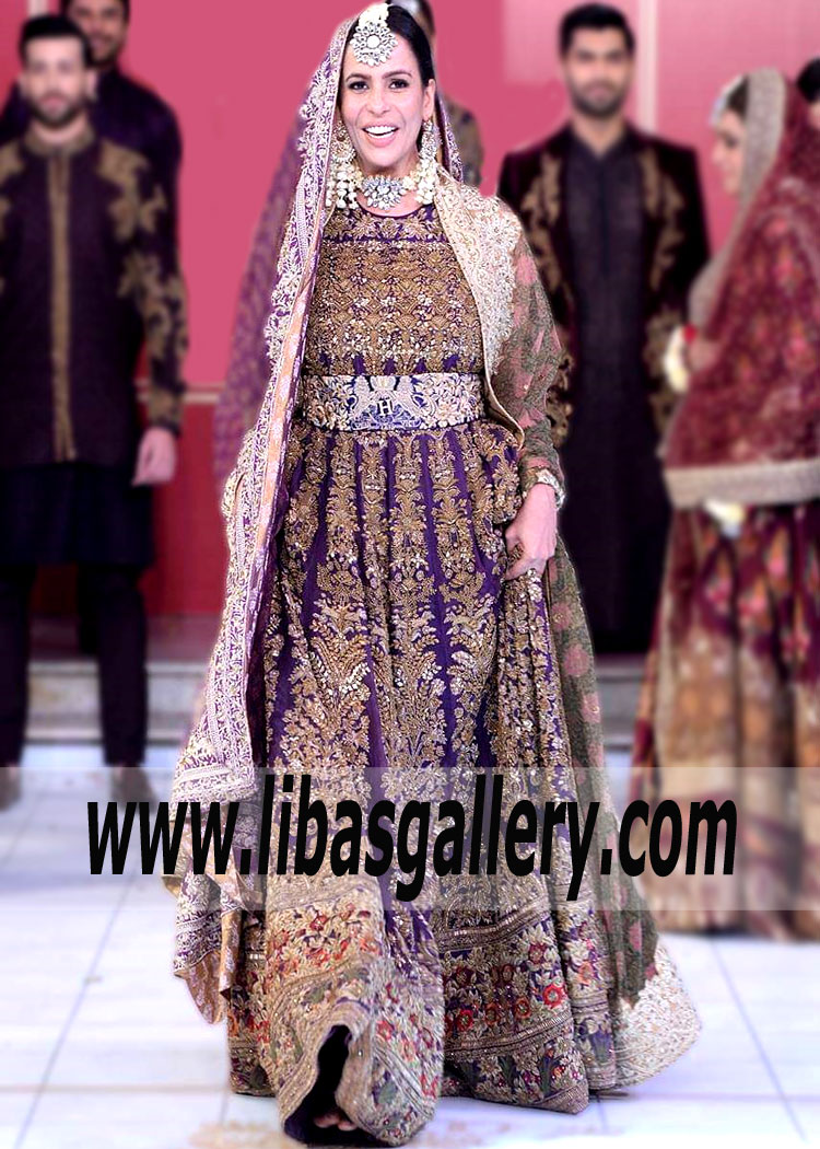 Wedding Indigo Rose Anarkali