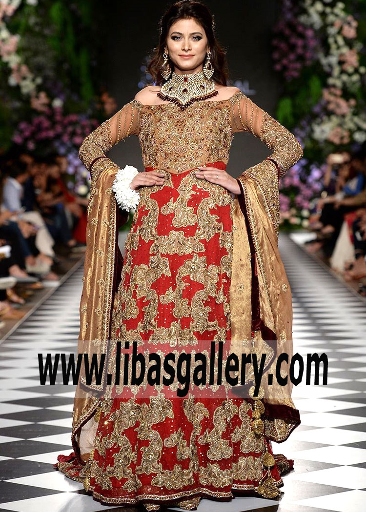 Luxurious Bridal Wear Online Shopping USA Bridal Lehenga Designer Lajwanti Bridal Lehenga Pakistan Boutique