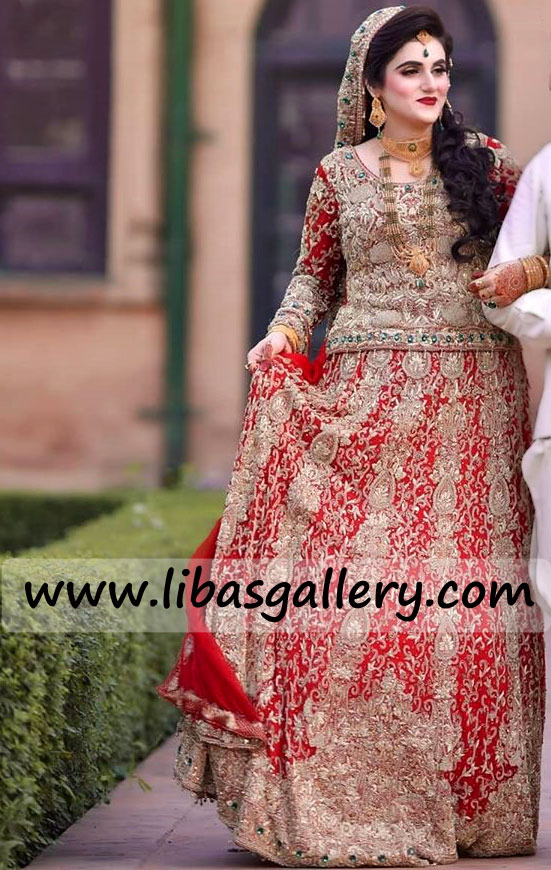 outstanding Traditional Bridal Dress for Nikah Barat