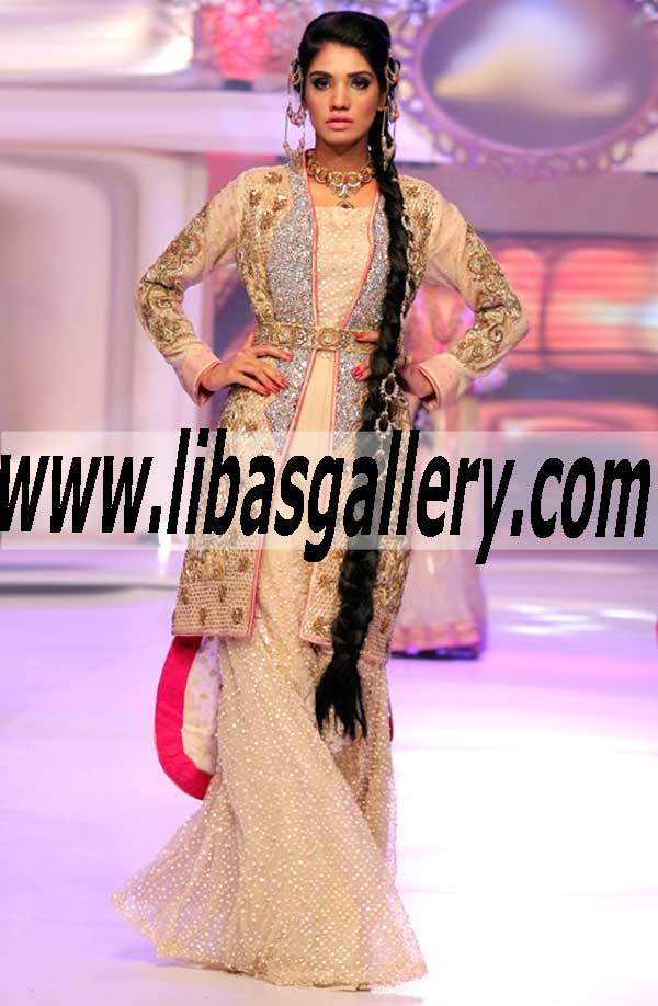 Bridal Wear 2015 Conspicuous two legged sharara Dress for Special Occasion
