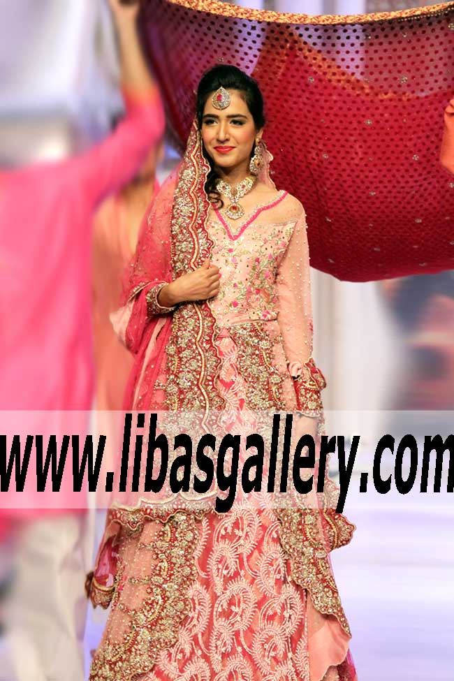 Bridal Wear 2015 Miraculous Bridal Lehenga for Reception and Walima