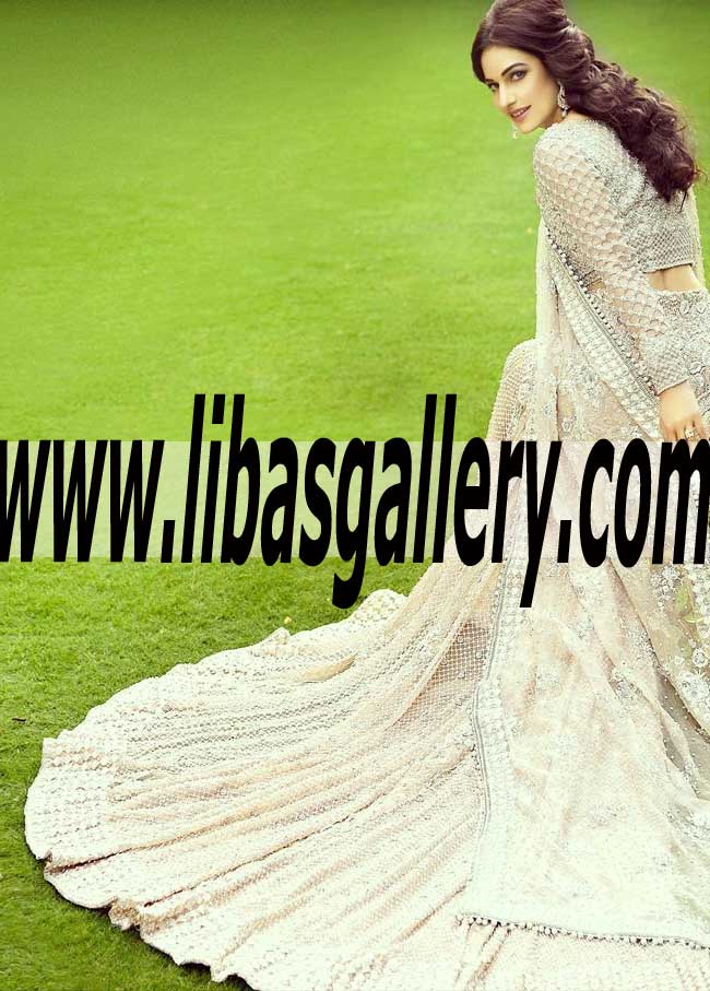 Bridal Wear 2015 Beautiful Wedding Lehenga Dress for Reception and Walima Ceremony