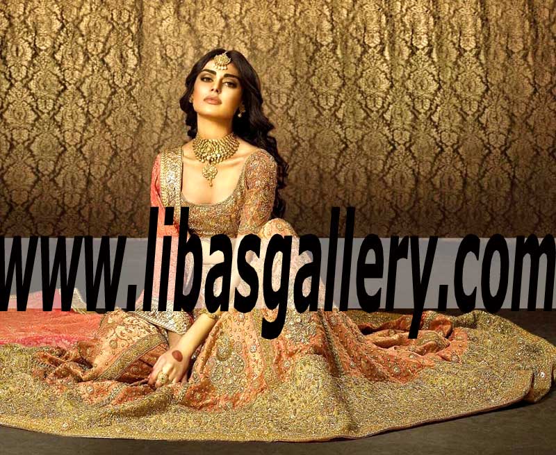Bridal Wear 2015 Spectacular Wedding Bridal Outfit with Alluring and Marvelous Embellishments 