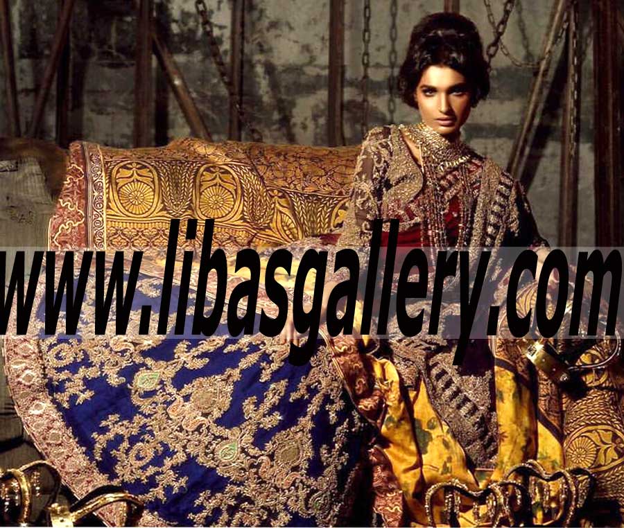 Spectacular Designer Wedding Lehenga with dazzling and sweet Heavy Embellishments